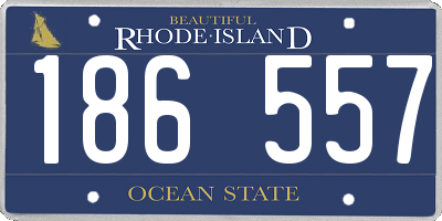 RI license plate 186557