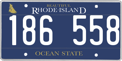 RI license plate 186558