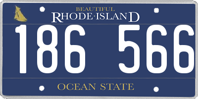 RI license plate 186566