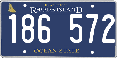RI license plate 186572