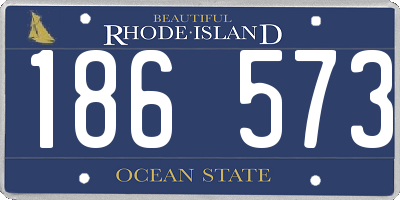 RI license plate 186573