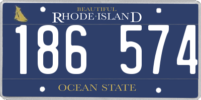RI license plate 186574