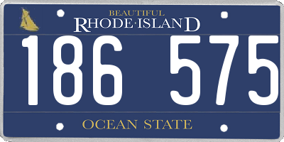 RI license plate 186575