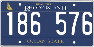 RI license plate 186576