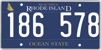RI license plate 186578