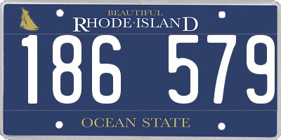 RI license plate 186579
