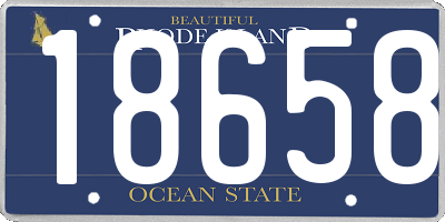 RI license plate 18658