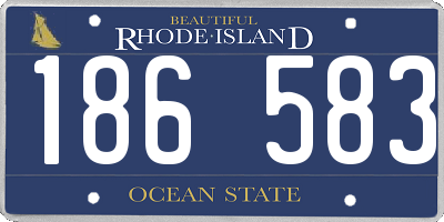RI license plate 186583