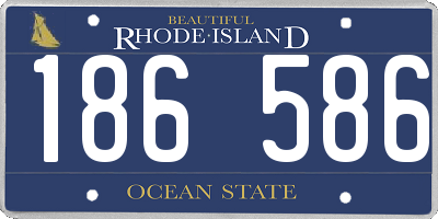 RI license plate 186586