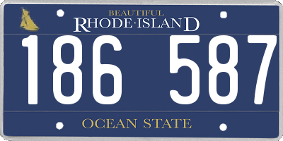 RI license plate 186587
