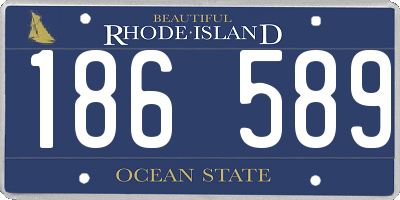 RI license plate 186589