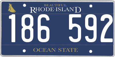 RI license plate 186592