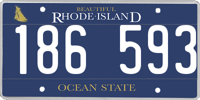 RI license plate 186593