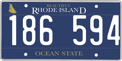 RI license plate 186594