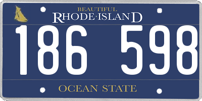 RI license plate 186598