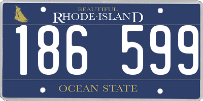 RI license plate 186599