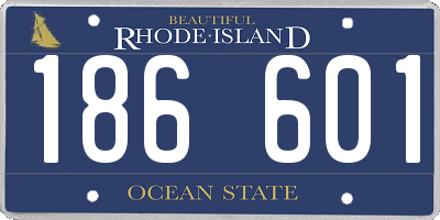 RI license plate 186601