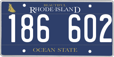 RI license plate 186602