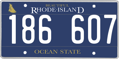 RI license plate 186607