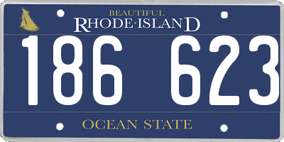 RI license plate 186623