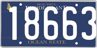 RI license plate 18663