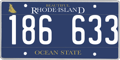 RI license plate 186633