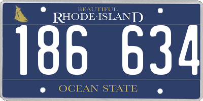 RI license plate 186634