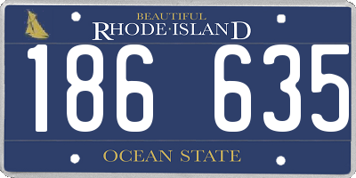 RI license plate 186635