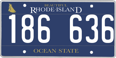 RI license plate 186636