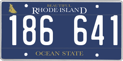 RI license plate 186641