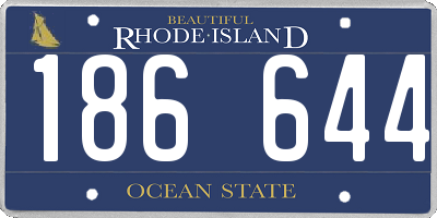 RI license plate 186644