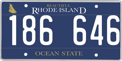 RI license plate 186646