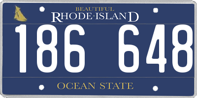 RI license plate 186648