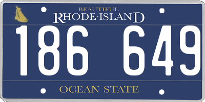 RI license plate 186649