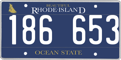 RI license plate 186653