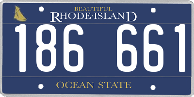 RI license plate 186661