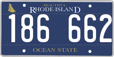 RI license plate 186662