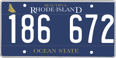 RI license plate 186672