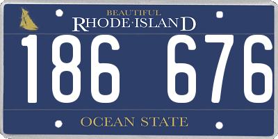 RI license plate 186676