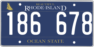 RI license plate 186678