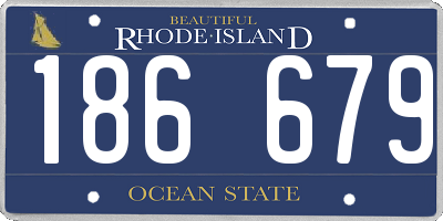 RI license plate 186679