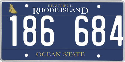RI license plate 186684