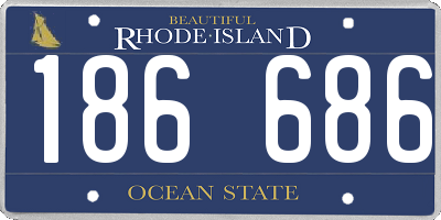 RI license plate 186686