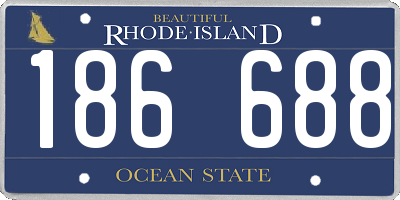 RI license plate 186688