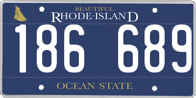 RI license plate 186689