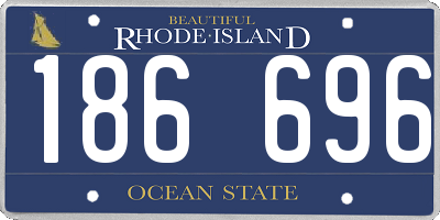 RI license plate 186696