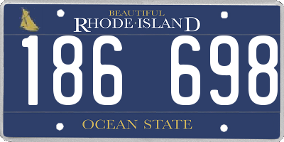 RI license plate 186698