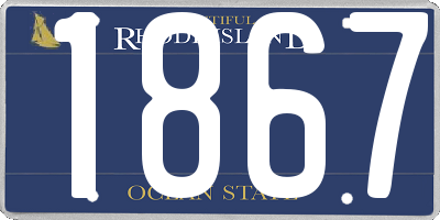 RI license plate 1867