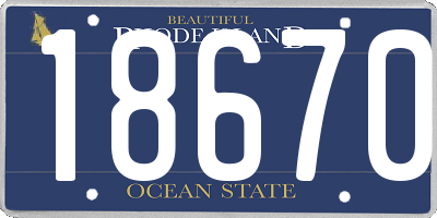 RI license plate 18670