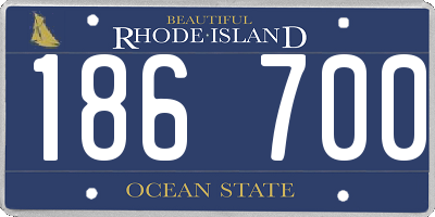 RI license plate 186700